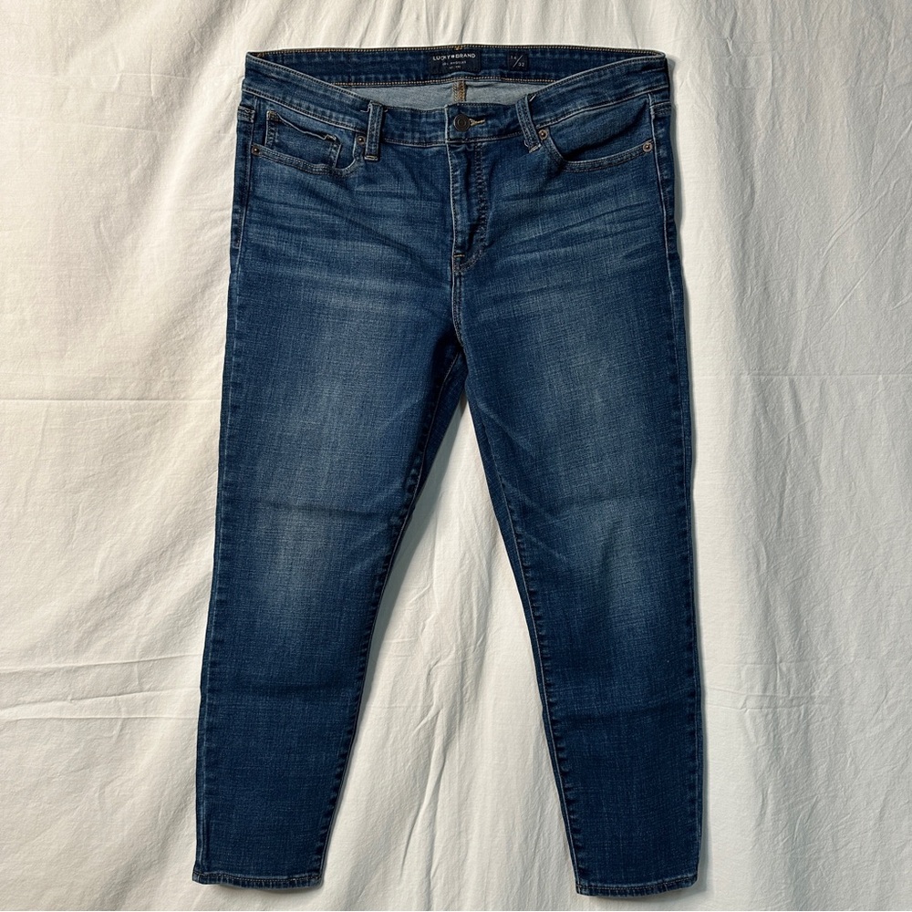 Lucky Brand Women's Ava cropped Blue Jeans